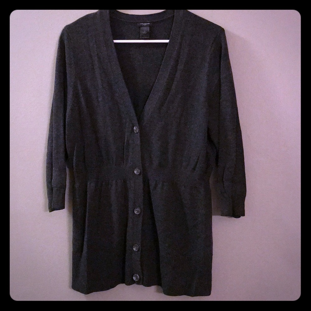 Charcoal 3/4 Sleeve Sweater